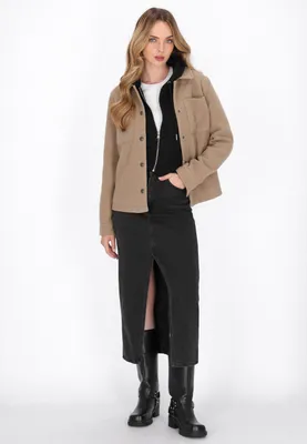 Image de Veste pour femme SAPORTA - couleur camel, taille L