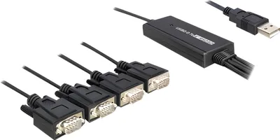 Image de DELOCK Câble USB A -> 4x D-Sub9 St/St 1.40m