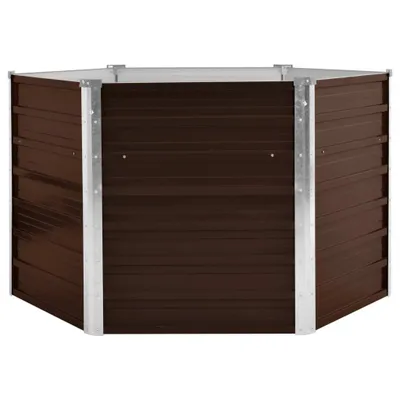 Produktbild von vidaXL Garten-Hochbeet Braun 129 x 129 x 77 cm Verzinkter Stahl