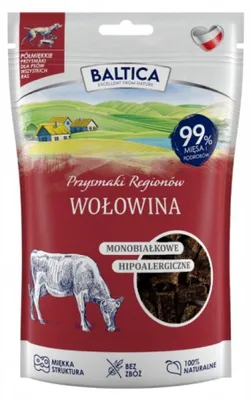 Zdjęcie produktu dla Przysmaki dla psa BALTICA Przysmaki regionów półmiękkie wołowe 80g