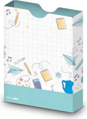 Produktbild von itenga Heftbox DIN A4 Hochformat aus PP Motiv Doodles
