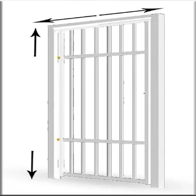 Produktbild von Türgitter ausziehbar 70–120 × 170–225 cm Weiß – Einbruchschutz Sicherheitsgitter für Türen aus verzinktem Stahl, verstellbar