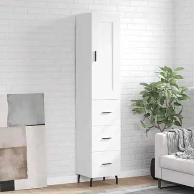 Produktbild von Highboard Weiß 34,5x34x180 cm Holzwerkstoff
