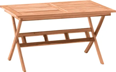 Produktbild von TPFGarden GARTENTISCH Teaka mit Schirmhalter, 135x85 cm,Teakholz, klappbar