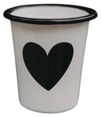 Produktbild von Eulenschnitt Becher Emaille Herz