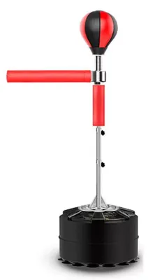 Image de Punching-ball/ballon sur pied - Avec support - Hauteur 190 cm - Pour adultes - Rouge