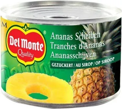 Obrázek produktu pro Del Monte plátky ananasu s tropickou příchutí v plechovce 235g