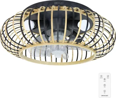Zdjęcie produktu dla Cecotec 08640, Wentylator domowy z łopatkami, Czarny, Sufit, 5 m², 28 cm, Pilot