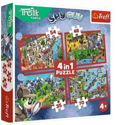 Immagine prodotto di PUZZLE TREFL 4in1 Il viaggio di Treflik 34675