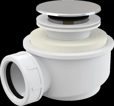 Image de Alcadrain A476 Garniture d'écoulement CLICK/CLACK pour les receveurs de douche, chromé Ø 50