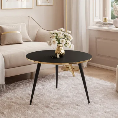 Produktbild von SOLEIL runder Couchtisch schwarz matt