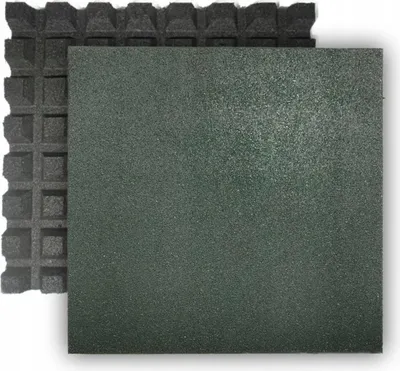 Produktbild von Gummiplattform Unterlage 50 x 50 cm 4 Stück DICK 40 mm vibrationsdämpfend grün