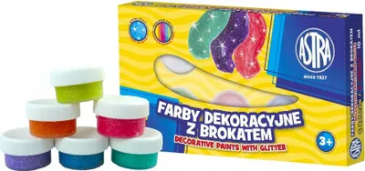Produktbild von Dekorfarben mit Glitter 6 Farben 10 ml