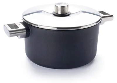 Produktbild von Woll, Pro Logic Induktion, Gusstopf, SGØ 24 cm, 14 cm hoch, 4,5 Liter 2 Seitengriffe aus Edelstahl, mit Glasdeckel, Induktion