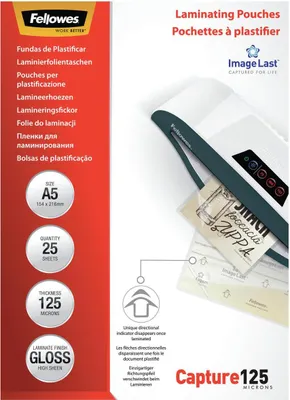 Image de Fellowes Pochette à plastifier, DIN A5, brillante, 250 mic