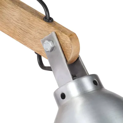 Obrázek produktu pro vidaXL Nástěnné svítidlo E27 Silver Mango z masivního dřeva a železa