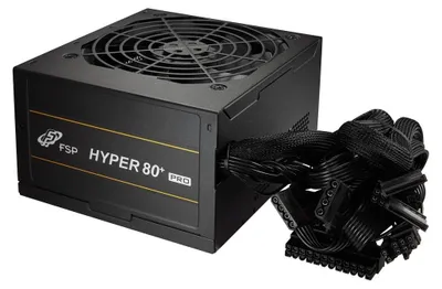 Produktbild von FSP HYPER 80+ PRO 650W Netzteil ATX ATX3.1 Schwarz, 650 W, 220 - 240 V, 50/60 Hz, 5 A, Aktiv, 100 W