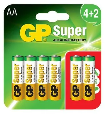 Produktbild von Super Alkaline Aa Lr6 1,5 V Batterien, 6 Stück – Gp15A-U6