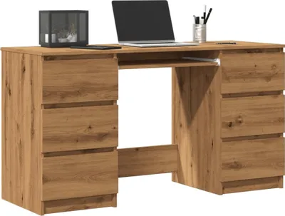 Produktbild von "im Angebot" Schreibtisch/Computertisch/Arbeitstisch - einfacher Aufbau - Artisan-Eiche 140x50x77 cm Holzwerkstoff - PC Tisch CC24185