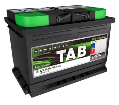 Obrázek produktu pro Autobaterie TAB 12 V 70 Ah 760 A/EN 213070 D 278 mm Š 175 mm V 190 mm NOVINKA