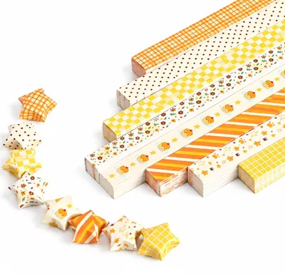 Origamipapier, 1040 Streifen, 8 Designs, für Sterne