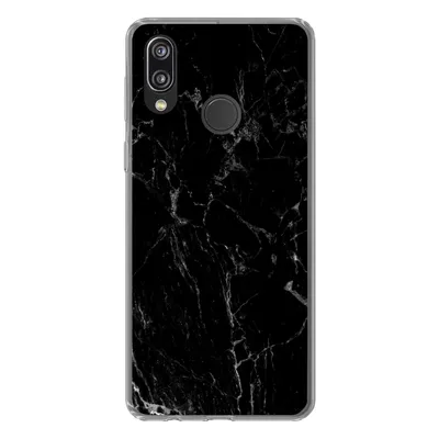 Produktbild von MuchoWow® Handyhülle Schutzhülle Hülle für Huawei P20 Lite (2020) Marmor - Schwarz - Naturstein Silikon Softcase Handy Hülle - Kartenhalter