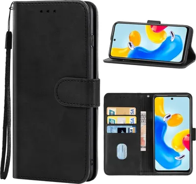 Zdjęcie produktu dla Pokrowiec König Design kompatybilny z etui na telefon komórkowy Xiaomi Redmi Note 11S 5G ze skóry syntetycznej - Etui na telefon komórkowy czarne