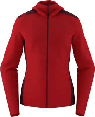 Rote Chill Thermal Hoody von La Sportiva; Midlayer Jacke für Herren; mit Reißverschluss und enganliegendem Schnitt.
