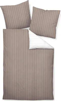 Produktbild von Janine Design Bettwäsche-Garnitur Mako-Soft-Seersucker 20020 TANGO Farbe taupe Größe 155x200+80x80