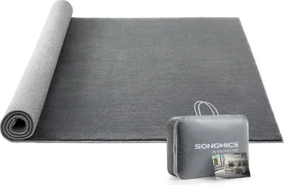 Produktbild von SONGMICS Kurzflorteppich, 160 x 230 cm, rutschfester, maschinenwaschbar, grau, Wohnzimmerteppich