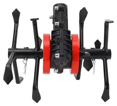 Productafbeelding van 6-klauw cultivator, grasfrees, bodemverspreider, mini-frees, diepe bewerking voor tuincultivatoren, 28 mm, 9 tanden