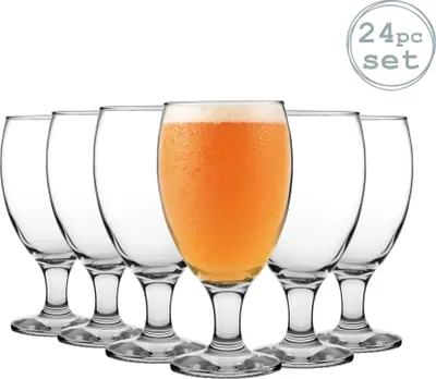 Produktbild von LAV 24 Stück Reich Klassische Snifter Bierglas Set - Große Schüssel geformt Craft Beer Ale Glasses - Clear - 590ml