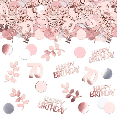 Productafbeelding van Confetti Decoratie 70e Verjaardag - 200 Stukjes in Roségoud