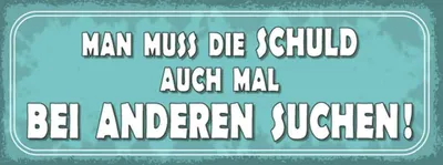 Produktbild von vianmo Holzschild 10x27 cm Schuld auch bei anderen suchen Dekoration
