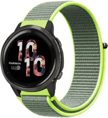 Produktbild von Strap-it Garmin Venu 2 Armband Nylon - 45mm - Fluoreszierend
