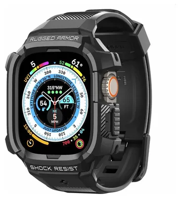 Image de Pasek Spigen Rugged Armor Pro Apple Watch Ultra 49mm Noir