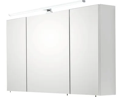 Produktbild von pelipal Spiegelschrank Quickset 360 110 x 20 x 70 cm weiß 3-türig IP 44
