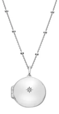 Zdjęcie produktu dla Srebrny łańcuszek z diamentem, model Much Loved DP1098 (łańcuszek, zawieszka)