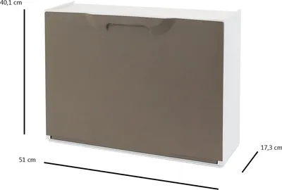 Produktbild von Unika U50-TO Schuhschrank aus Kunststoff, Breite 51 cm, taupe
