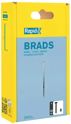Image de Rapid Tools 5000186 Rapid Nägel Typ 8, 50 mm, galvanisiert, Großpackung