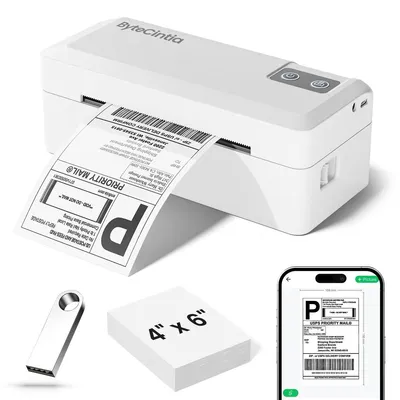 Obrázek produktu pro Termotiskárna štítků - Bluetooth a USB - 4 x 6 - Bílá