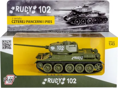 Zdjęcie produktu dla Zestaw metalowy - Czołg T-34-85 RUDY 102, 1:43
