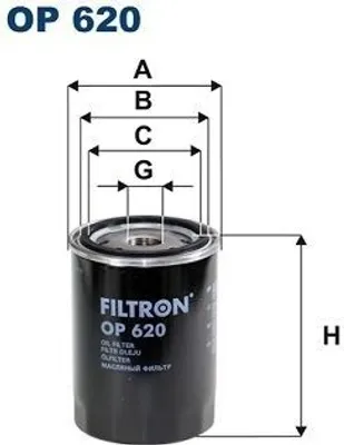 Produktbild von FILTRON Ölfilter OP 620 Anschraubfilter, H 114,5mm, Ø 85mm, Gewinde M20x1.5