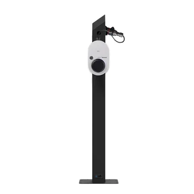 Produktbild von Wallbox Standfuß go-e Charger Gemini flex ohne Kabelhalter - Edelstahl schwarz (RAL 9005)