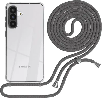 Produktbild von EAZY CASE Handykette mit Hülle für Samsung Galaxy A56 Backcover Handykette, zum Umhängen in Dunkelgrau