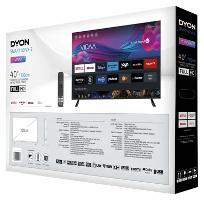 Image de Dyon Smart 40 VX-2, 101,6 cm (40"), 1920 x 1080 px, LED, Smart TV, Wi-Fi, Noir