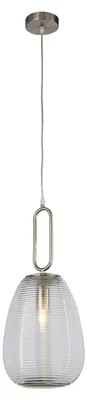 Obrázek produktu pro Moderní závěsné svítidlo Elisir Steel Chrome Transparent Glass 1 Light E27