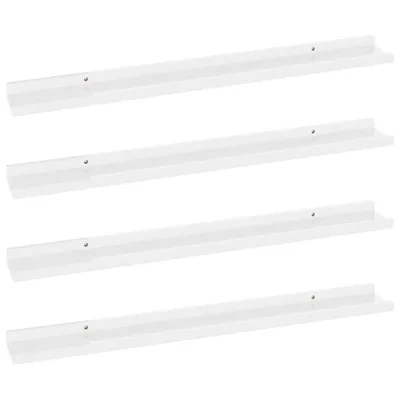 Immagine prodotto di Mensole da Parete 4 pz Bianco Lucido 80x9x3 cm