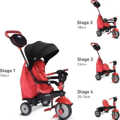 Produktbild von 4-in-1-Dreirad Swing DLX Junior Rouge
