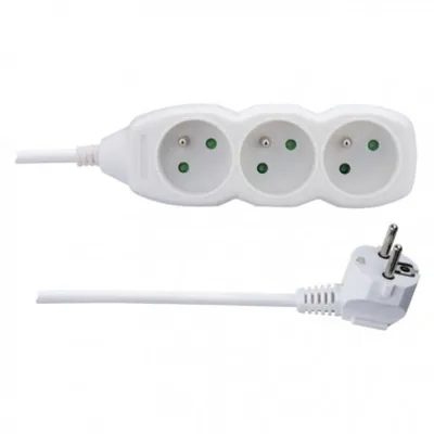 Obrázok produktu pre Emos 1902030150, Základný, Biela, 3 AC zásuvky/AC zásuviek, 1,5 m, 250 V, 10 A